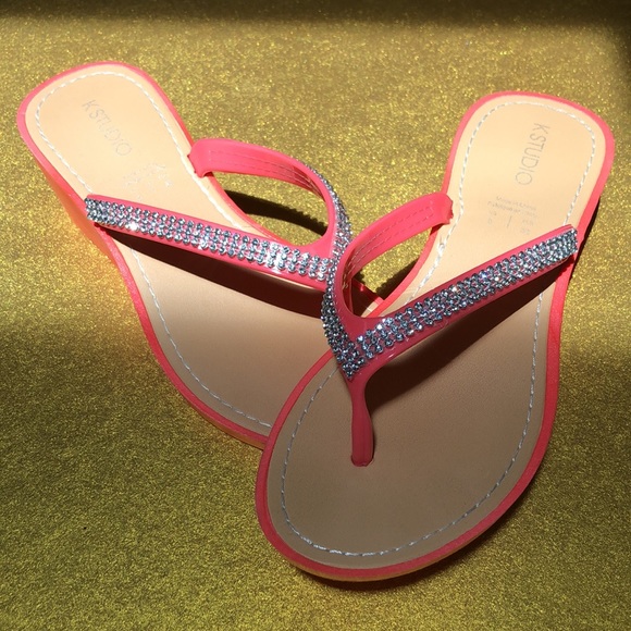 🍒3/30$.K-Studio Glitter Beach Sandals - Picture 2 of 9